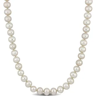 Delmar Cultured Pearl Necklace, 7-7.5mm in White at Nordstrom Rack
