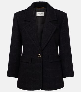 Saint Laurent Chaqueta de tweed en mezcla de lana