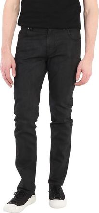 Roberto Cavalli Mens Black Coated Denim Five Pocket Slim Fit Jeans, Waist Size 33
