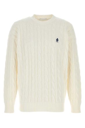 Prada Off White Logo Sweaters