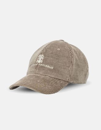 Brunello Cucinelli Mens Branded Cotton Cap Beige/Grey - Size: L