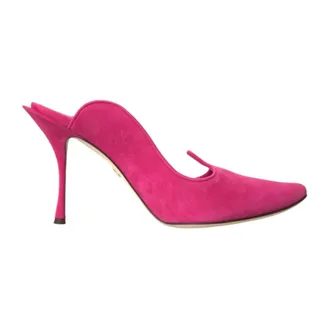 Dolce & Gabbana Schoenen, Dames, Roze, 39 EU, Su&egrave;de, Roze Su&egrave;de Slingback Muiltjes