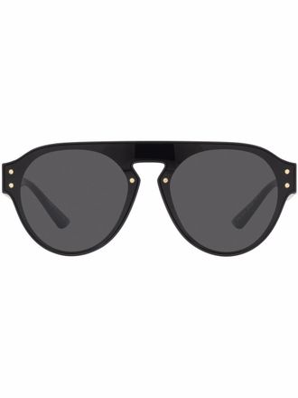 Versace Occhiali da sole stile pilota Greca - Grigio
