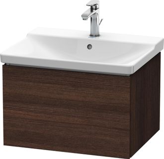 Duravit Duravit L-cube Mueble De Pared, Ancho 620mm, Profundidad 481, 1 Extra&iacute;ble, Se Ajusta A La Medida. Art&iacute;culo 233265, Color: Decoraci&oacute;n Casta&ntilde;o Oscuro - 