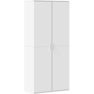 vidaXL Mueble Zapatero De Madera De Ingenier&iacute;a Blanco 80x39x178 Cm Vidaxl