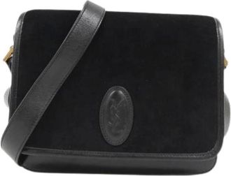 Saint Laurent Pre-owned Cross Body Bags, female, Black, Size: ONE SIZE Pre-owned Suede shoulder-bags