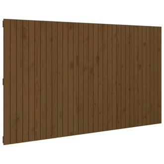 Berkfield Home Wall Headboard Honey Brown 204x3x110 cm Solid Wood Pine | Size: 204 x 3 x 110 cm
