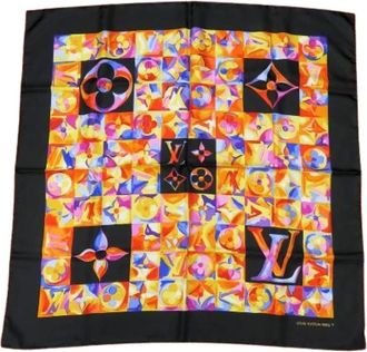 Louis Vuitton Pre-owned Scarves, female, Multicolor, Size: ONE SIZE Pre-owned Vintage Silk Scarf