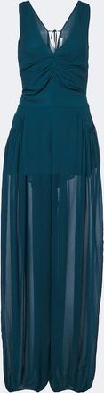 Jacques Wei Pleated chiffon jumpsuit