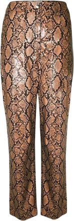 Amy Lynn AmyLynn Dames Slangenprint Broek (Bruin)