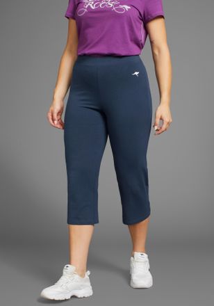 Kangaroos Sporthose KANGAROOS, Damen, Gr. 40/42, N-Gr, blau (navy), Jersey, Obermaterial: 95% Baumwolle, 5% Elasthan, unifarben, schmal 3/4-L&auml;nge, Hosen Sportho