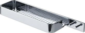 Gedy Portaoggetti rettangolare per doccia con appendini da muro in ottone, acciaio inox aisi 304 e Cromall A918 Gedy serie il giglio Cromato