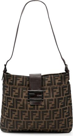 Fendi 1900s Zucca Canvas schoudertas - Bruin