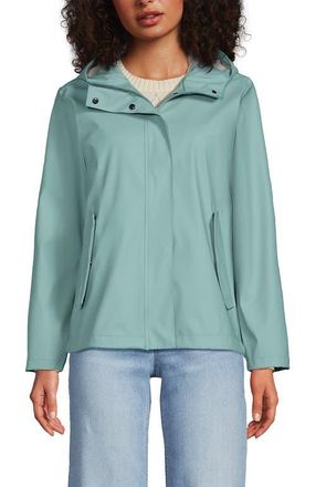 Lands End Squall Waterproof Rain Slicker Jacket in Misty Aqua at Nordstrom, Size X-Large