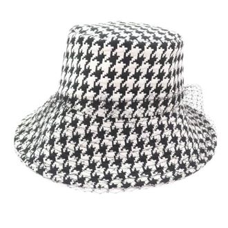 Dior Cappello in tulle con motivo pied-de-poule Pre-owned - - Pre-owned - Donna - Nero - ONE SIZE