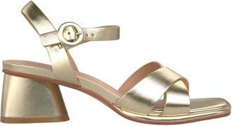 Alma En Pena Sandalia cruzada con tac&oacute;n medio - Shoes - Mujer - Amarillo - 36 EU