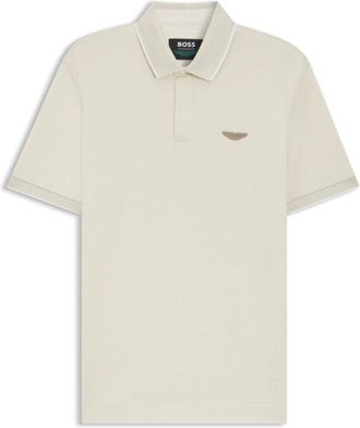 BOSS x ASTON MARTIN polo shirt in wool-cotton piqu&eacute;