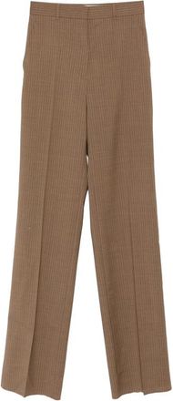 Max Mara Stripe-pattern Straight-leg Trousers