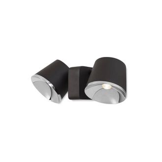 Netlighting Drone Integrated LED Dome Wall Ceiling Light Chrome Brown