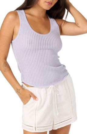 O'Neill Caldwell Open Knit Tank in Lavender Blue at Nordstrom, Size Xx-Large