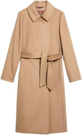 Max Mara Max Mara Coats Camel - Dames - Jas met riem - Bruin - 2XS - Jassen