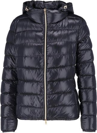 Herno Black Hooded Water-Resistant Down Jacket