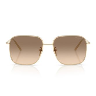 Prada Sunglasses Prc54 Sd Zvn50 T Pale Gold/Smoky Brown Women