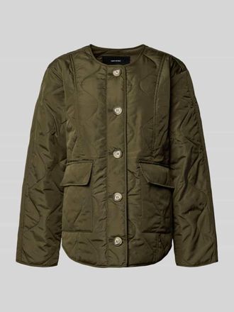 Vero Moda Regular Fit Steppjacke mit einreihiger Knopfleiste Modell MILLIE in Oliv, Größe XS
