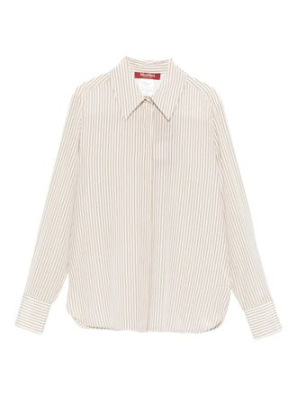 Max Mara Flirt striped shirt - women - Silk - 40 - Neutrals
