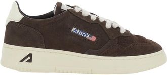 Autry medalist Brown Low Top Sneakers With Logo Detail In Suede Woman
