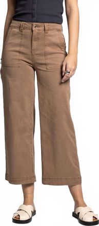 Thread & Supply Loretta Cropped Utility Pant In Toffee