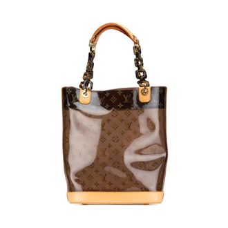 Louis Vuitton Pre-owned Tote Bags, female, Brown, Size: ONE SIZE Pre-owned Elegant Tote Handbag with Unique Chain Strap Stylish and Versatile Accessory