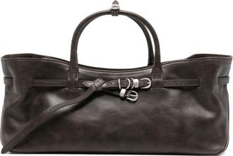 Margesherwood oma lederen handtas