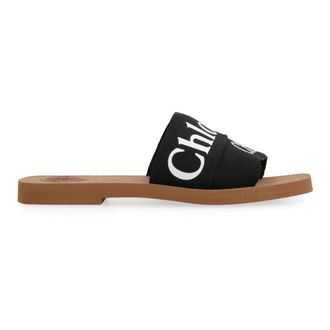 Chlo&eacute; Sliders, female, Black, Size: 6 US Woody Flat Mule