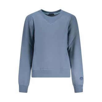 North Sails Hoodies & sweatvesten, Dames, Blauw, XS, Katoen, Blauwe Sweater