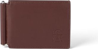 Brunello Cucinelli Calfskin money clip wallet in Brown at Nordstrom