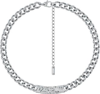 Diesel Stainless Steel Chain Necklace - Necklaces - Unisex - Silver