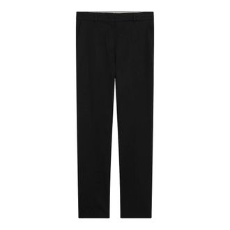 Max Mara Stretch Cotton Cigarette Broeken - Dames - Straight fit broeken - Zwart - M - Katoen - Broeken