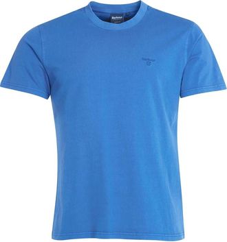 Barbour Garment Dyed T-Shirt - Heren - T-shirts - Blauw - M - Katoen - Tops