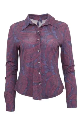 Lords of Harlech Scarlet Merino Wool Shirt in Badalona Plum at Nordstrom, Size Xx-Large