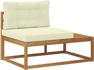 vidaXL Sof&aacute; Modular De Exterior Con Coj&iacute;n Natural 115 X 83 X 73 Cm Vidaxl