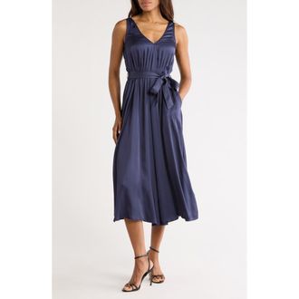 FRNCH Achouak Woven Dress in Bleu Marine at Nordstrom Rack, Size X-Small