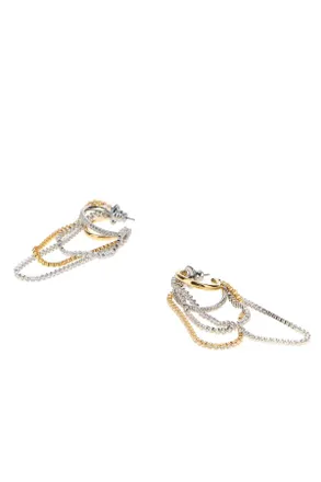 Swarovski Two-Tone Metal Earrings - Multicolor
