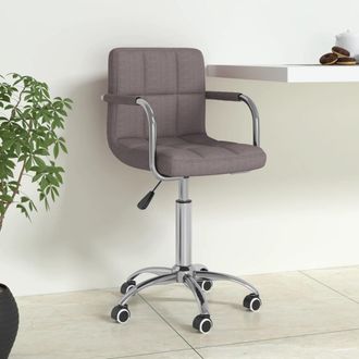 vidaXL Silla De Oficina Giratoria Tela Gris Taup&eacute; Vidaxl