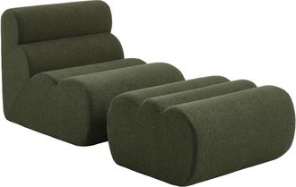 Sweeek Sill&oacute;n envasado al vac&iacute;o de borreguito texturizado con reposapi&eacute;s