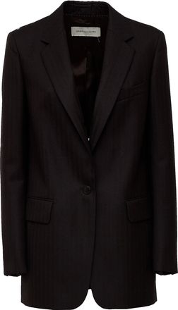 Dries Van Noten Blanchet W. W. Notched Lapel Tailored Wool Blazer