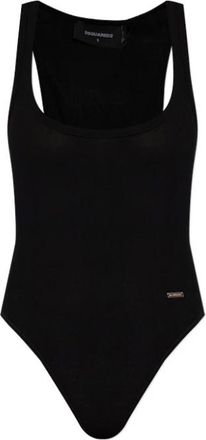 Dsquared2 Body con aplicaci&oacute;n de logo - Tops - Mujer - Negro - XS