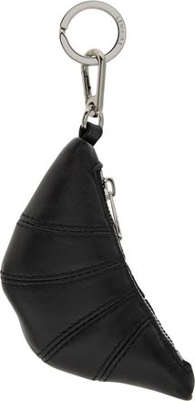 Christophe Lemaire Croissant Mini Leather bag Charm - Black - One Size