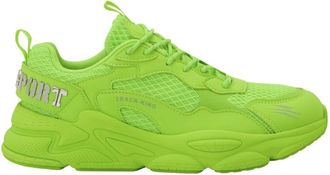 Plein Sport Track-King Runner Sneaker - unisex - Hardloopschoenen - Geel - 41 EU - Leer - Fitness