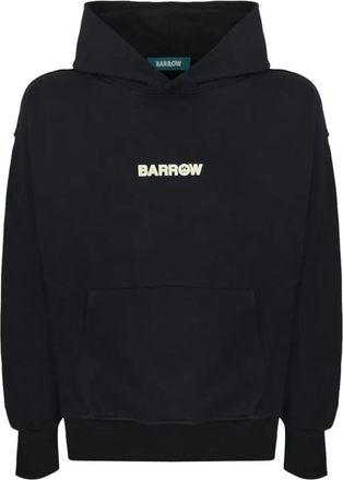 Barrow Black Logo Embroidered Hoodie